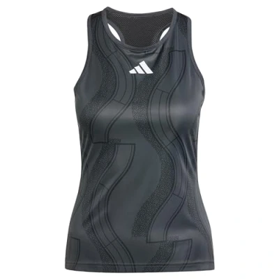 Afbeelding van adidas Performance CLUB Graph TANK Top, Dames, Maat: Large, Carbon/black