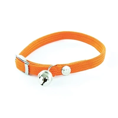Afbeelding van Martin Sellier Halsband Kat Elastisch Nylon Oranje 30X1 CM