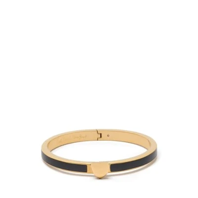 Afbeelding van kate spade new york Heart YOU Hinged Bangle Armband, Dames, Maat: One Size, Black/gold