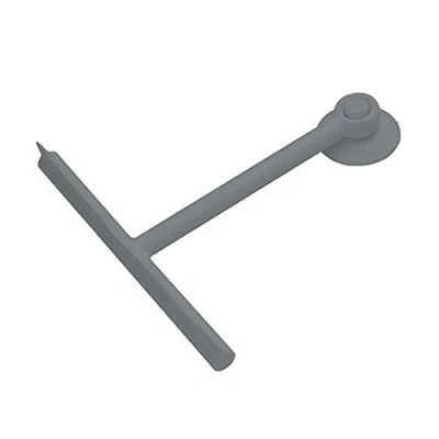 Afbeelding van Gedy G Mirissa, grijze douchewisser en haak met zuignap, reinig glas van hars rubber, afmetingen 23 x 22 3 cm gewicht 0,1 kg, 2 jaar garantie, R&amp;D design, uniek