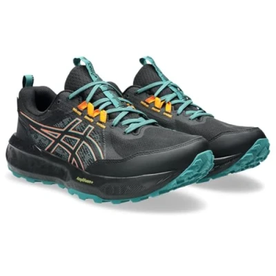 Afbeelding van Asics Gelsonoma 8 GTX Trail hardloopschoenen, Heren, Maat: 40, Black/rainy lake Textiel/ synthetisch