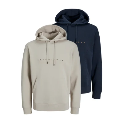 Afbeelding van Jack &amp; Jones Heren hoddie 2 pack Star