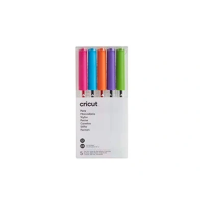 Afbeelding van Cricut Explore/Maker Extra Fine Point 5 Pack Brights Stiftset Pink, Blauw, Oranje, Violet, Linde groen