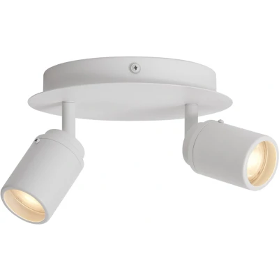 Afbeelding van QAZQA ducha Moderne Plafondspot Spotje Opbouwspot voor badkamer 2 lichts Ø 20 cm Wit
