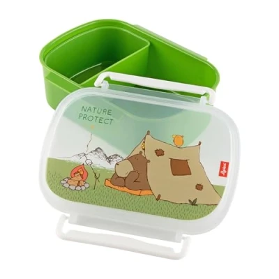 Afbeelding van SIGIKID Jongens, broodtrommel met kleurrijke motieven, Forest Grizzly, groen, 24780