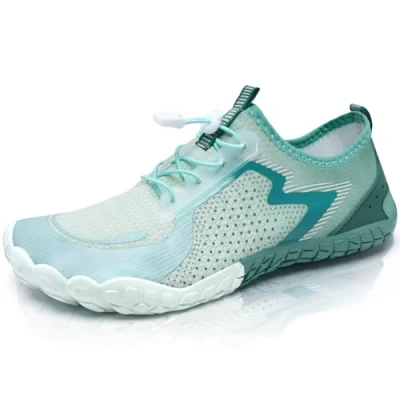 Afbeelding van Waterschoenen voor dames en heren, hardlopen, strand, fitnessstudio, zwemmen, snorkelen, surfen, Groen/Wit