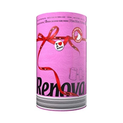 Image de Renova Essuie tout Black Label fuschia 1 rouleau Coloré 2 plis