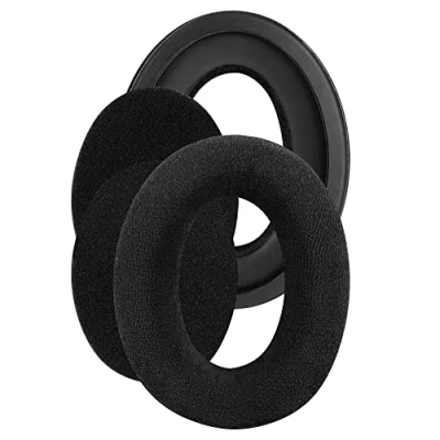 Afbeelding van Geekria Comfortabele vervangende oorkussens van fluweel voor Sennheiser HD515, HD518, HD555, HD595, HD560s, hoofdtelefoon, zwart