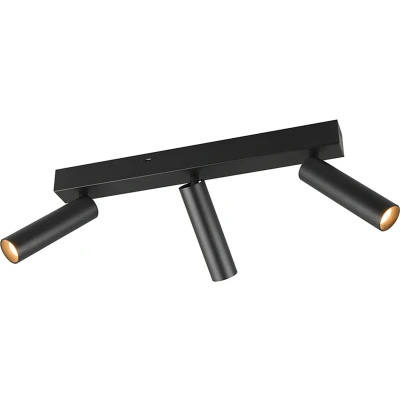 Afbeelding van Ambala LED plafondspot, 3 lamps, zwart, metaal, CCT, dimbaar