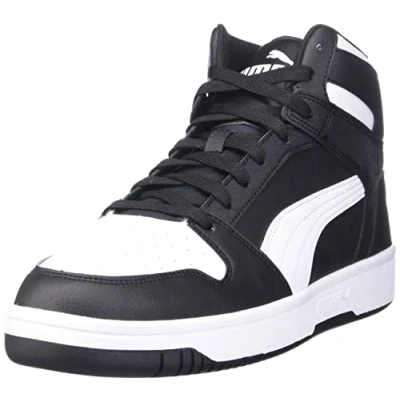 Afbeelding van PUMA Smash V2 L Jr Sneakers, uniseks, kinderen, zwart/wit Puma, 40 EU