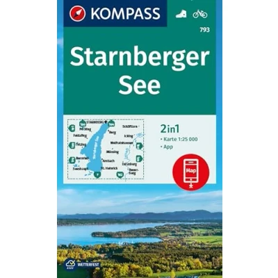 Afbeelding van KOMPASS Wanderkarte 793 Starnberger See 1:25.000