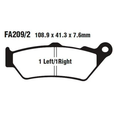 Afbeelding van EBC Brakes FA209/2 Remblokkenset
