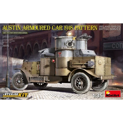 Afbeelding van 1:35 MiniArt 39016 Austin Armoured Car 1918 Ireland 1919 21 British Service Plastic Modelbouwpakket