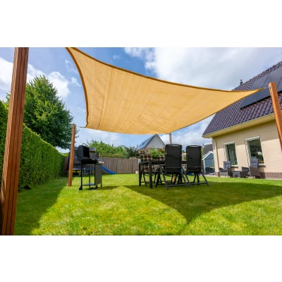 Afbeelding van Wovar Schaduwdoek Vierkant 400 cm Zand 320gr/m2 Per Stuk