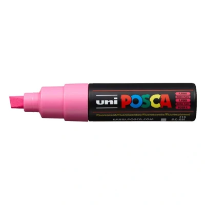Image de Uni ball Posca Marqueur pointe large biseautée Rose fluo