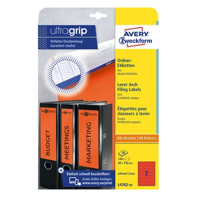 Image de Avery L4762 étiquettes pour dossiers 140 unités