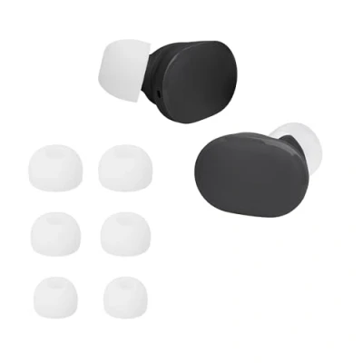 Afbeelding van kwmobile 6x cover voor in ear oortjes geschikt JBL Tune Buds Vervangende oordopjes van siliconen wit 3 maten