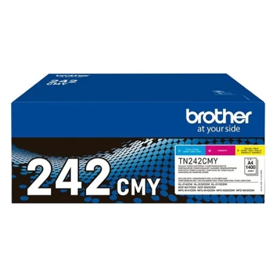 Image de Brother TN242CMY Value Pack de 3 jaune, cyan, magenta original cartouche toner pour DCP 9017, 9022, HL 3142, 3152, 3172, MFC 9142, 9332, 9342