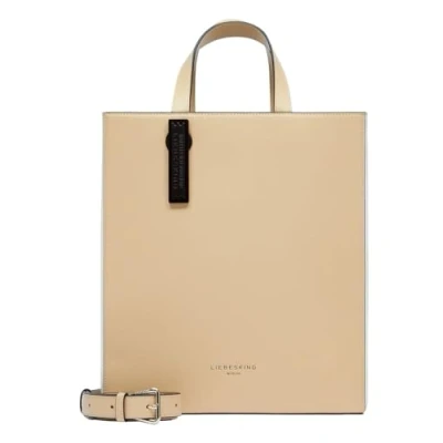 Afbeelding van Liebeskind Berlin Tweekleurige papieren tas voor dames, maat M, Sandy Tote, zand, Zand