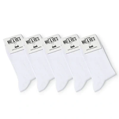 Afbeelding van Mat &amp; Vic&#039;s Herensokken, set van 5 of 10 paar, katoen, klassiek, comfortabel en ademend