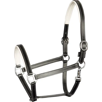 Afbeelding van Harry&#039;s Horse Halster Elegance Leder Zwart Full