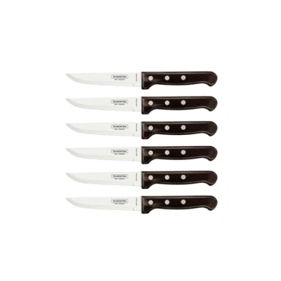 Afbeelding van Tramontina Churrasco Steakmessenset Gaucho 6 Delig Bruin