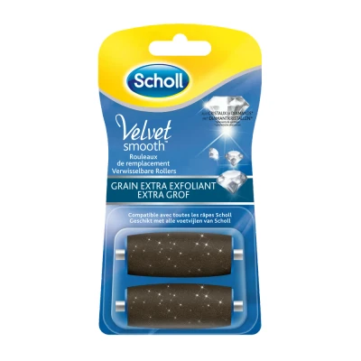 Afbeelding van Scholl Velvet Smooth Roller Heads Diamond Crystals 2x Extra Grof
