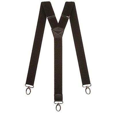 Afbeelding van Olata Y Vormige Werk Bretels met Karabijnhaken 4 cm, Zwart, one size