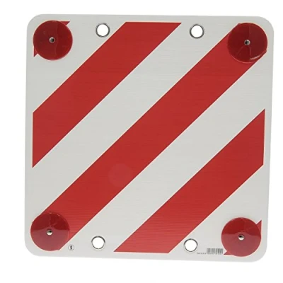Afbeelding van Rood/wit waarschuwingsbord caravan met reflector