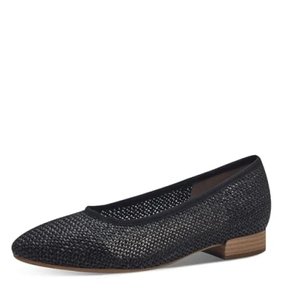 Afbeelding van Jana Ballerina&#039;s, Dames, Maat: 39, Black Textiel