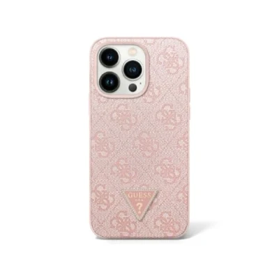 Afbeelding van Guess GUHCP16XP4TDPP iPhone 16 Pro Max 6,9&quot; roze/roze hardcase Leer 4G Triangle Strass