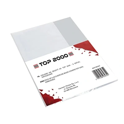 Afbeelding van TOP 2000 5 schriften van polypropyleen, generfd, transparant, 0,09 mm