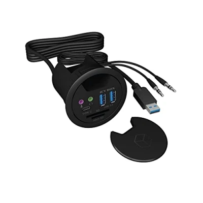 Image de ICY BOX IB HUB1404A Concentrateur (hub) 2 x SuperSpeed USB 3.0 + 1 C possibilité de montage encastré
