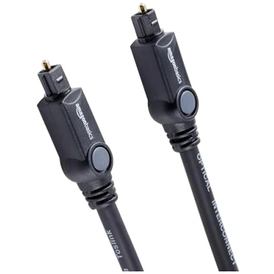 Afbeelding van Amazon Basics Optische digitale audiokabel Toslink voor tv, 1,8 m, zwart