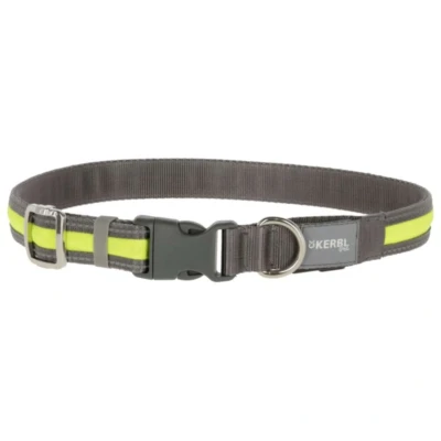 Afbeelding van Kerbl Halsband Light &amp; Reflex Geel M/L