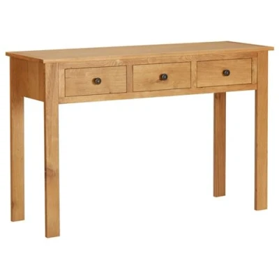 Afbeelding van Kaptafel 110x40x75 cm massief eikenhout