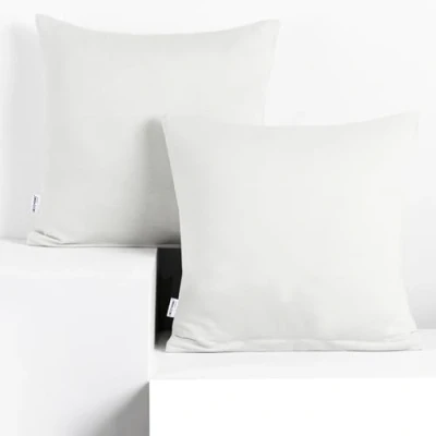 Image de DecoKing Lot de 2 taies d&#039;oreiller 50 x cm Jersey Coton Fermeture Éclair Blanc Ambre
