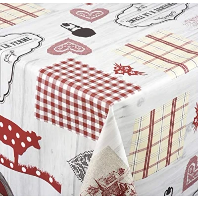 Afbeelding van Venilia Tafellaken Country, tafellaken, tafelkleed, onderhoudsvriendelijk, waterafstotend, ovaal, 140 x 200 cm, PVC polyester