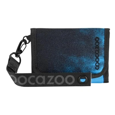 Afbeelding van coocazoo Portemonnee met binnen en buitenvenster, vak voor munten kaarten, klittenbandsluiting, polyester, 3e klasse, Mystic Clouds Zwart Blauw