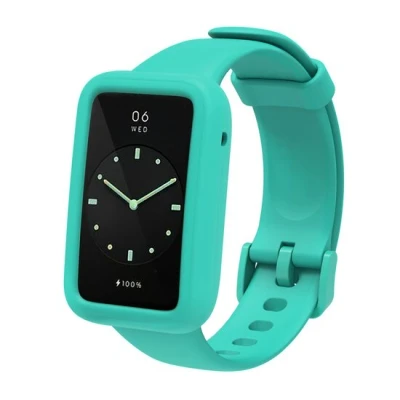 Afbeelding van Siliconen sportbandje met case Turquoise Xiaomi Smart band 7 Pro