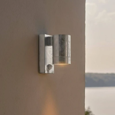 Afbeelding van Buitenwandlamp Tin Maxi Sensor verzinkt, staal, IP54, GU10