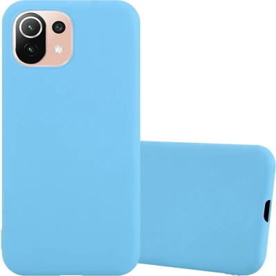 Afbeelding van Cadorabo Hoesje geschikt voor Xiaomi Mi 11 LITE (4G / 5G) NE in CANDY BLAUW Beschermhoes gemaakt van flexibel TPU silicone Case Cover