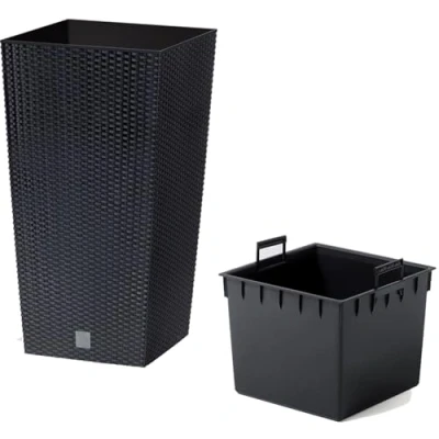 Afbeelding van Prosperplast Bloempot / Plantenbak met inzet Rato Square DRTS265 S433 antraciet