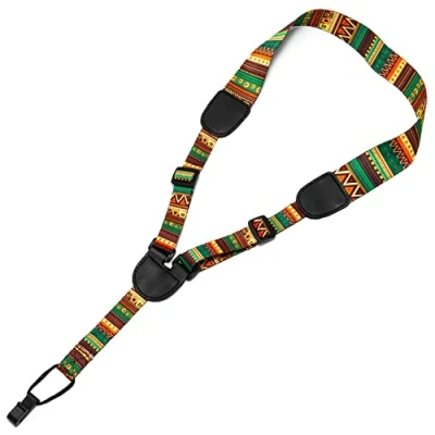Afbeelding van TIGER STP80 AZ Ukelelriem, verstelbaar, Azteken stijl