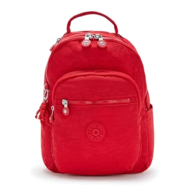 Afbeelding van Kipling Seoul S, kleine rugzak met laptopbescherming, Rood