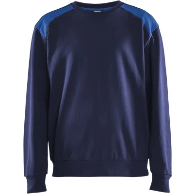 Afbeelding van Blaklader Sweatshirt bi colour 3580 1158 Marineblauw/Korenblauw XS