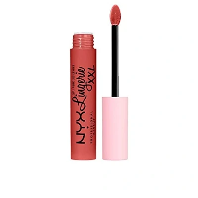 Image de NYX Professional Makeup Rouge à Lèvres Liquide Mat Lip Lingerie XXL, Longue Tenue, Formule Vegan, Sans transfert, Teinte : Warm Up (07)