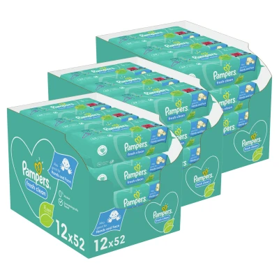 Afbeelding van Pampers Fresh Clean Billendoekjes 1872 doekjes 36 x 52