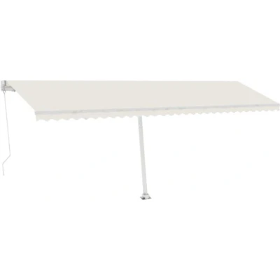 Afbeelding van Luifel vrijstaand handmatig uittrekbaar 600x300 cm crèmekleurig