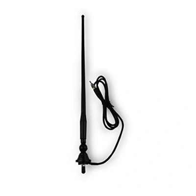 Afbeelding van Herdio Waterdichte rubberen radio antenne, dipool, flexibel, geschikt voor auto, camper en boot, FM, AM, ATV UTV, zwart
